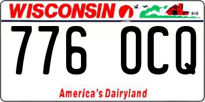 WI license plate 776OCQ