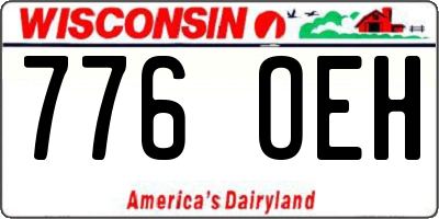 WI license plate 776OEH