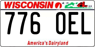 WI license plate 776OEL