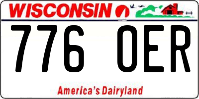 WI license plate 776OER