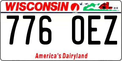 WI license plate 776OEZ