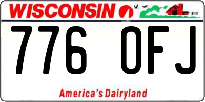 WI license plate 776OFJ