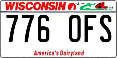 WI license plate 776OFS