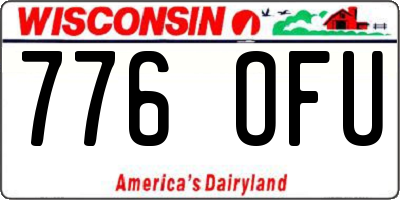 WI license plate 776OFU