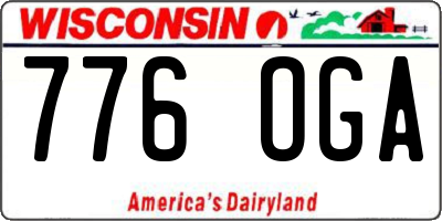 WI license plate 776OGA