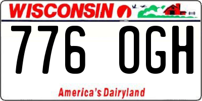 WI license plate 776OGH