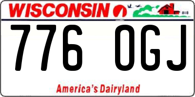 WI license plate 776OGJ