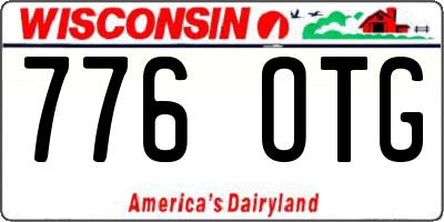 WI license plate 776OTG