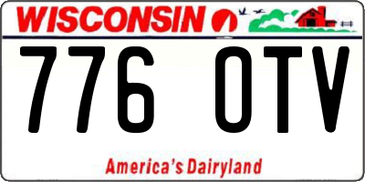 WI license plate 776OTV