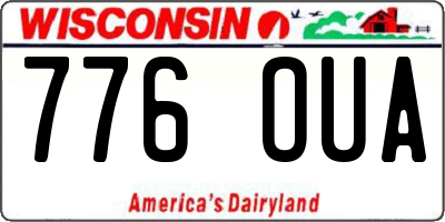 WI license plate 776OUA