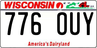 WI license plate 776OUY