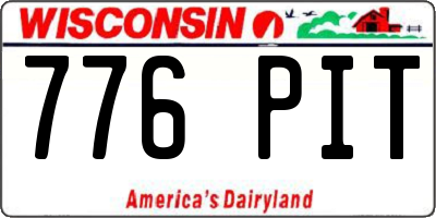 WI license plate 776PIT