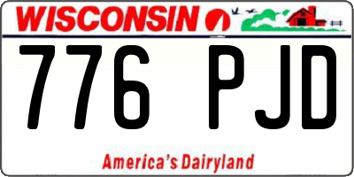WI license plate 776PJD