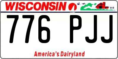 WI license plate 776PJJ