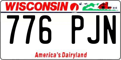 WI license plate 776PJN