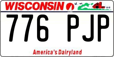 WI license plate 776PJP