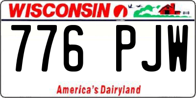 WI license plate 776PJW