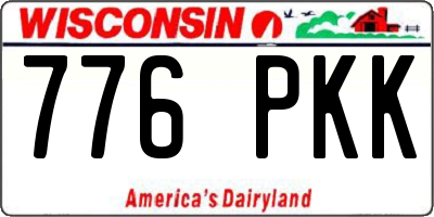 WI license plate 776PKK