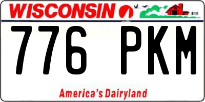 WI license plate 776PKM
