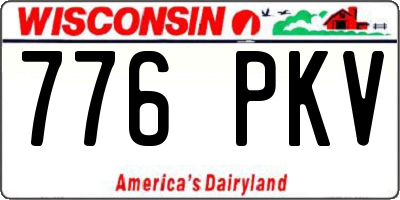 WI license plate 776PKV