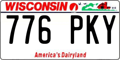 WI license plate 776PKY