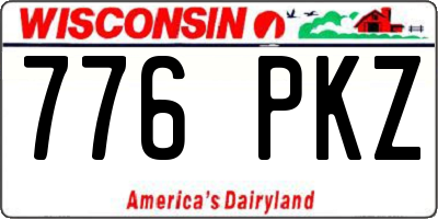WI license plate 776PKZ
