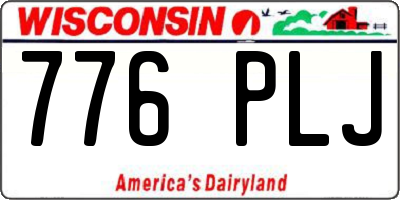 WI license plate 776PLJ