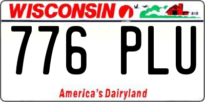 WI license plate 776PLU