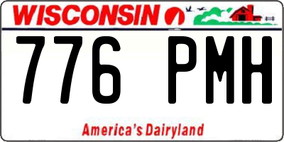 WI license plate 776PMH