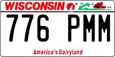 WI license plate 776PMM