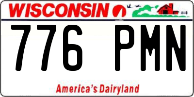 WI license plate 776PMN