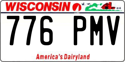 WI license plate 776PMV