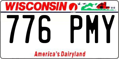 WI license plate 776PMY