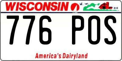 WI license plate 776POS