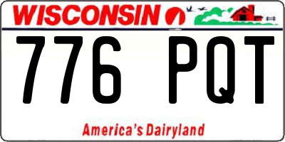 WI license plate 776PQT