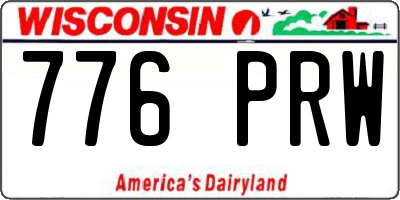 WI license plate 776PRW