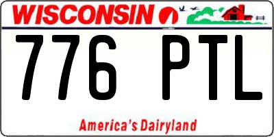 WI license plate 776PTL