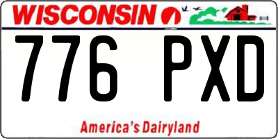 WI license plate 776PXD