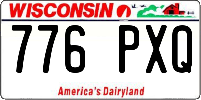 WI license plate 776PXQ