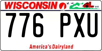 WI license plate 776PXU
