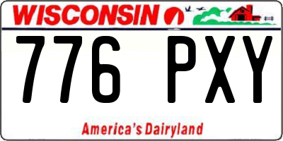 WI license plate 776PXY
