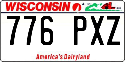 WI license plate 776PXZ