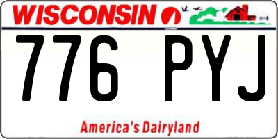 WI license plate 776PYJ
