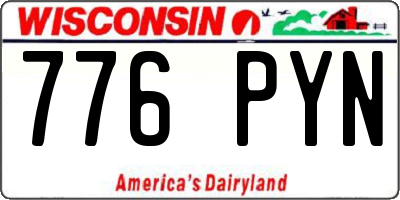 WI license plate 776PYN