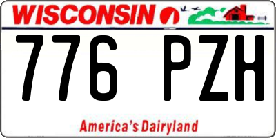 WI license plate 776PZH