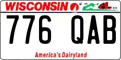 WI license plate 776QAB