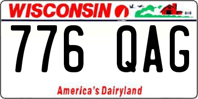WI license plate 776QAG