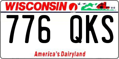 WI license plate 776QKS