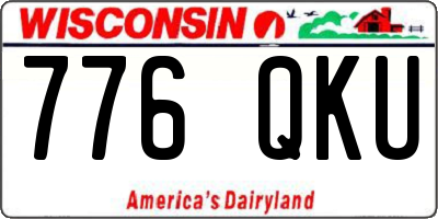 WI license plate 776QKU
