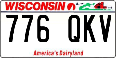 WI license plate 776QKV